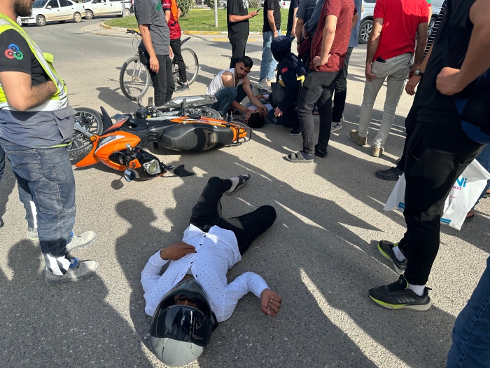 Adıyaman’da Otomobil ile motosiklet çarpıştı: 2 yaralı