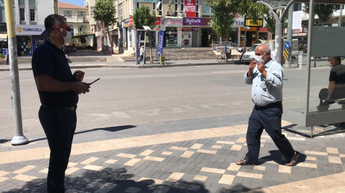 Adıyaman'da Polisten maske denetimi