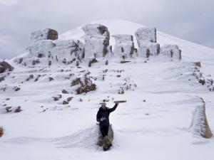 Doğa Tutkunları Kar Altındaki Nemrut Dağı'nı Görüntüledi
