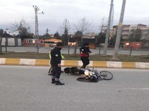 Kahta'da Motosiklet Devrildi: 1 Yaralı