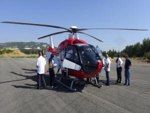 Kanser Hastası İçin Ambulans Helikopter Havalandı