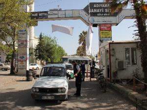 sanayi sitesinde sıkı korona virüs önlemleri