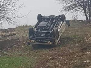 Takla Atan Otomobilden Burnu Kanamadan Çıktı