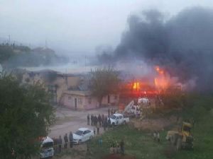 Besni'de İplik Fabrikasında Yangın