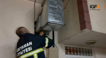 Adıyamanda bir iş yerinde yangın 