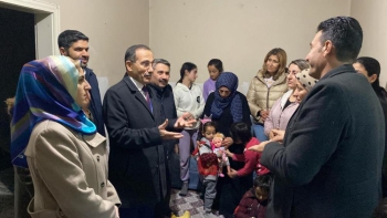 Başkan Dağtekin ve beraberindeki heyetten kaçırılan kızın ailesine ziyaret