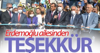 Erdemoğlu Ailesinden Teşekkür Mesajı