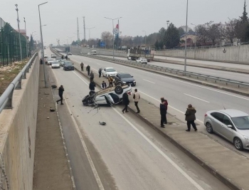 Adıyaman'da otomobil takla attı: 1 yaralı