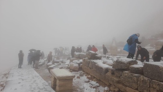 Adıyaman Nemrut Dağı’na Yılın İlk Kar’ı Yağdı 2