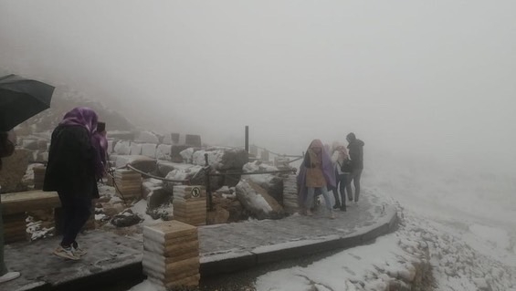 Adıyaman Nemrut Dağı’na Yılın İlk Kar’ı Yağdı 6