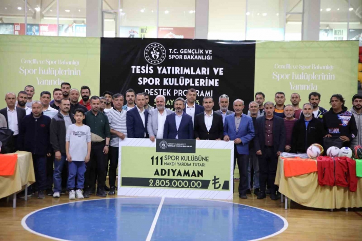 Adıyaman´da ki spor kulüplerine 2 milyon 805 bin TL´lik yardım
