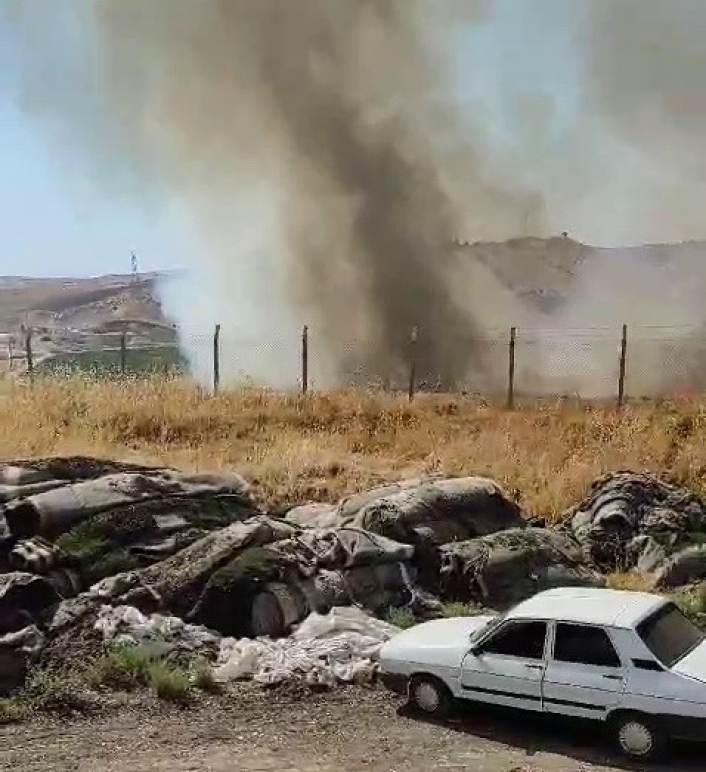 Adıyamanda kuru ot yangını korkuttu
