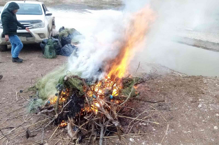 Adıyaman’da Bin 500 metre ağ yakıldı