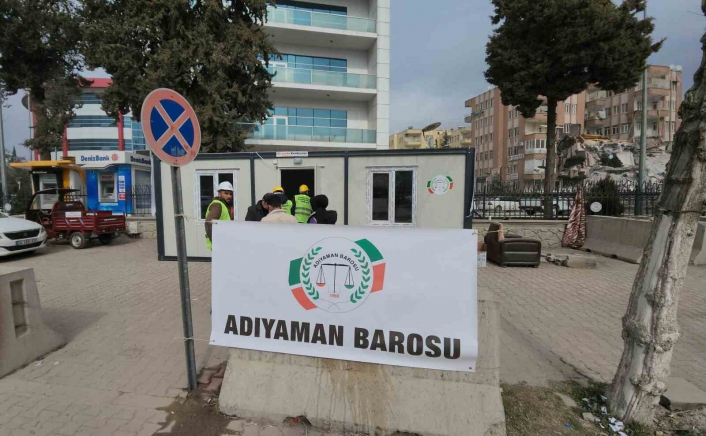 Depremzedelere konteynerde hukuk hizmeti