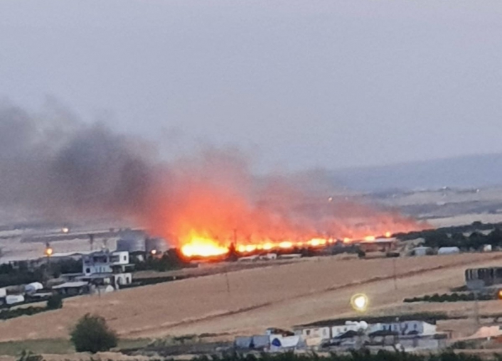 Ekili alanda çıkan yangında 70 dönümlük alan küle döndü
