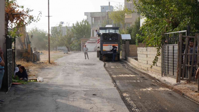 Fatih Mahallesinde asfalt öncesi hazırlık çalışması
