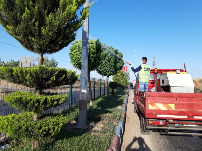 Kahta Belediye ilaçlama çalışmalarını yoğunlaştırdı
