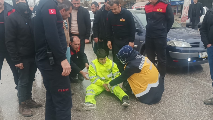 Kayganlaşan yol kazaya neden oldu: 1 yaralı
