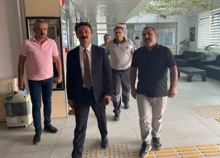 Kaymakam Ahmet Oğuz Aslan, SGKda incelemeler yaptı
