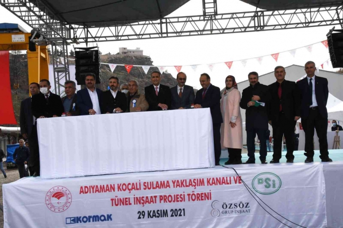 Koçali Barajı´nın sulama kanalı tüneline başlandı
