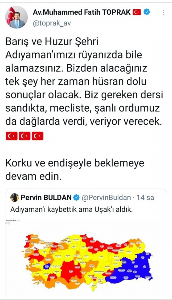 Milletvekili Toprak´tan Pervin Buldan´a sert cevap
