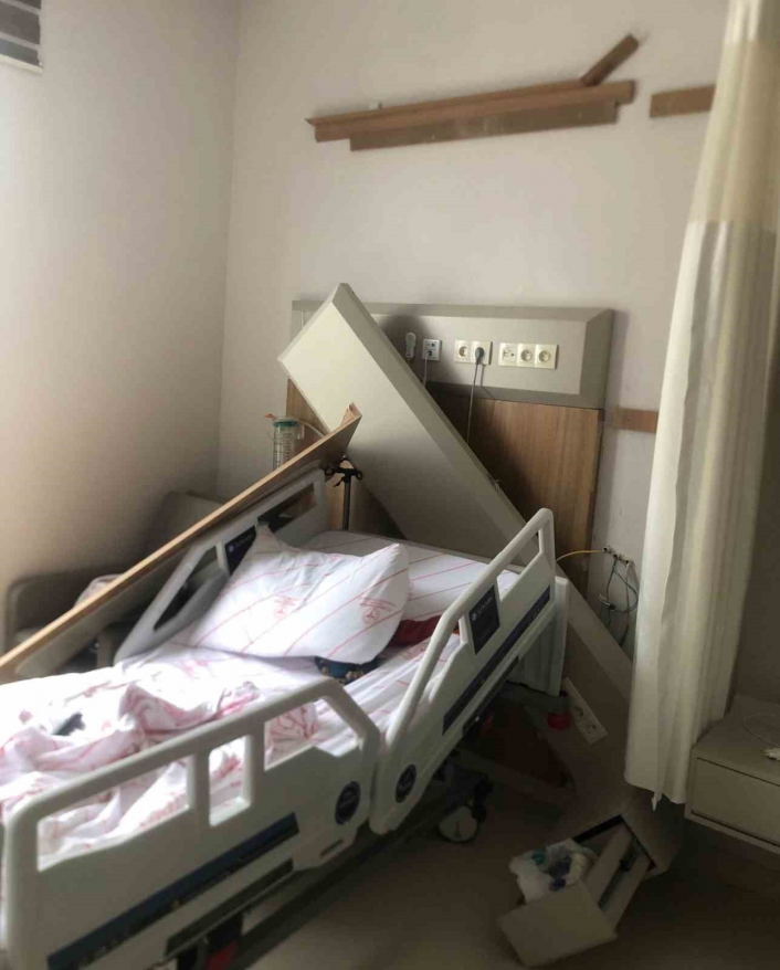 Adıyaman’da Hastanede yatan şahıs yatağında yaralandı
